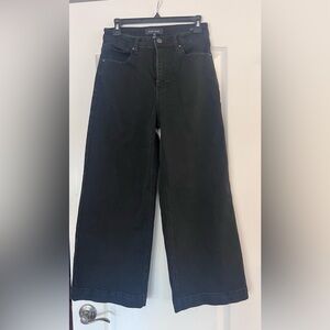 Risen wide leg cropped Jeans